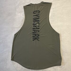 Gymshark Critical Drop Arm Tank Top Men’s L Green Gym Training Lifting Workout